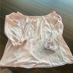 Velvet by Graham & Spencer Light Pink Off-Shoulder Blouse